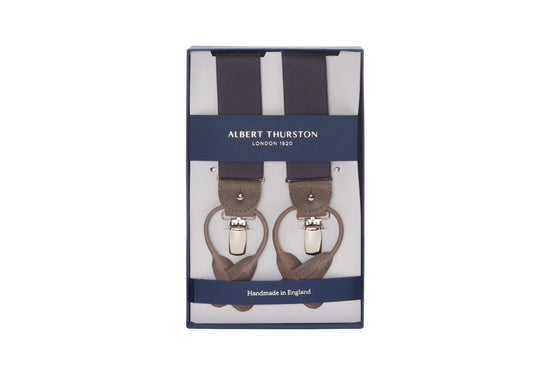 Albert Thurston Koyu Gri 35mm Pantolon Askısı